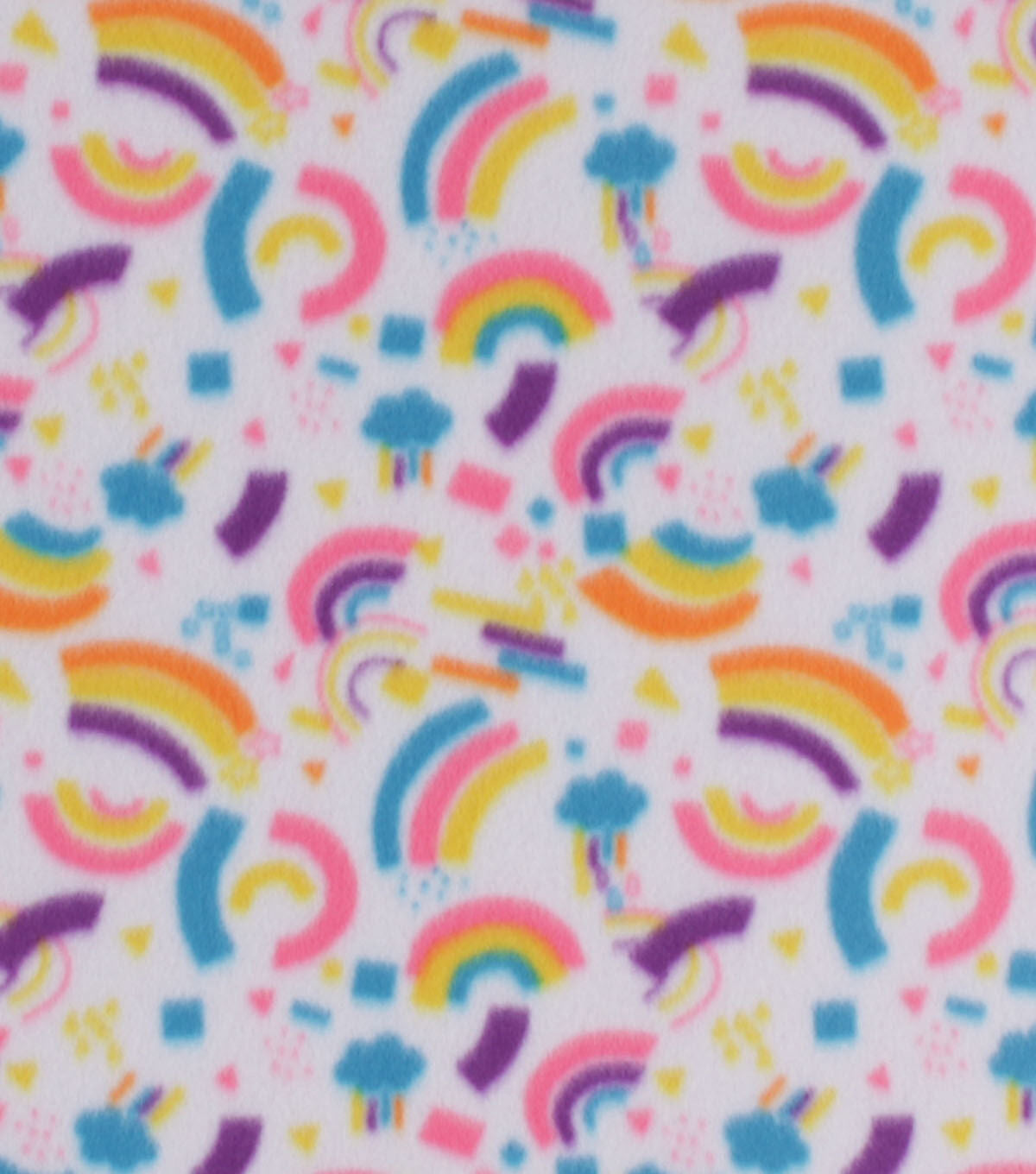 Rainbow Geo Blizzard Fleece Fabric
