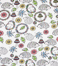 Hedgehogs & Mushrooms Super Snuggle Flannel Fabric