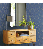 RoomMates Wallpaper Navy Wave Ogee