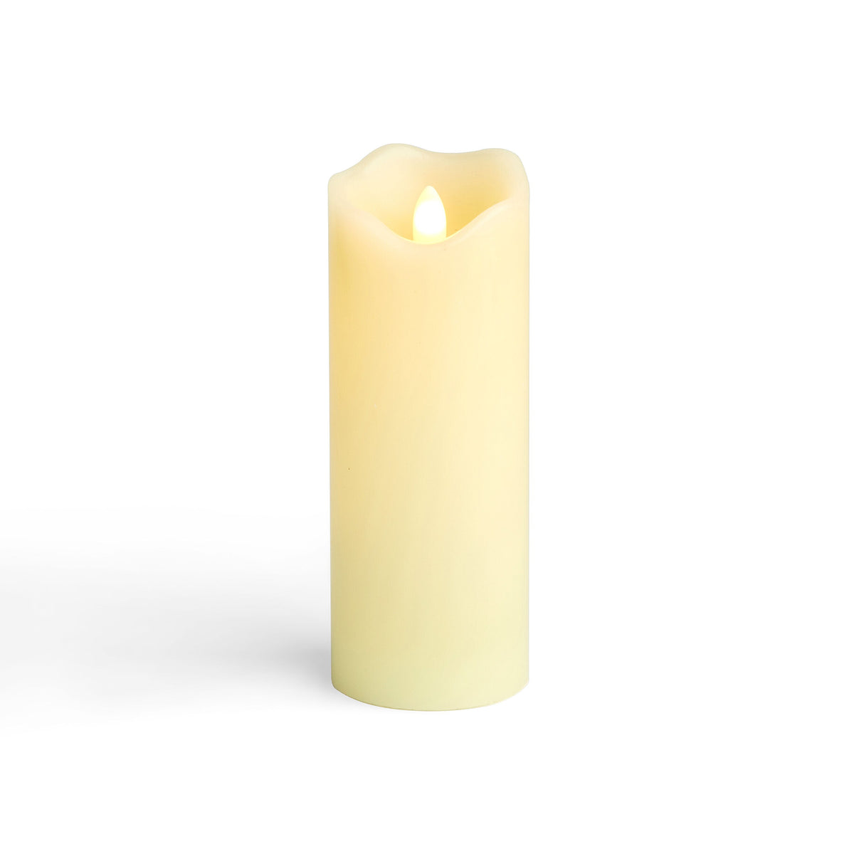 3 x 8 LED Ivory Wave Edge Pillar Candle by Hudson 43