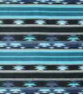 Blue Aztec Luxe Fleece Fabric
