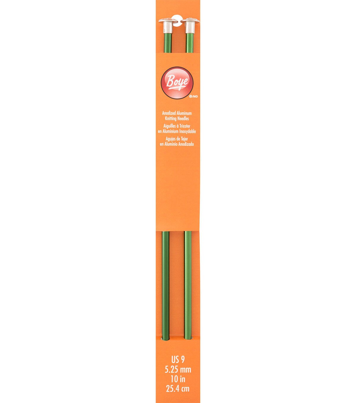 Boye 10 Single Point 9/5.5mm Aluminum Knitting Needle Set