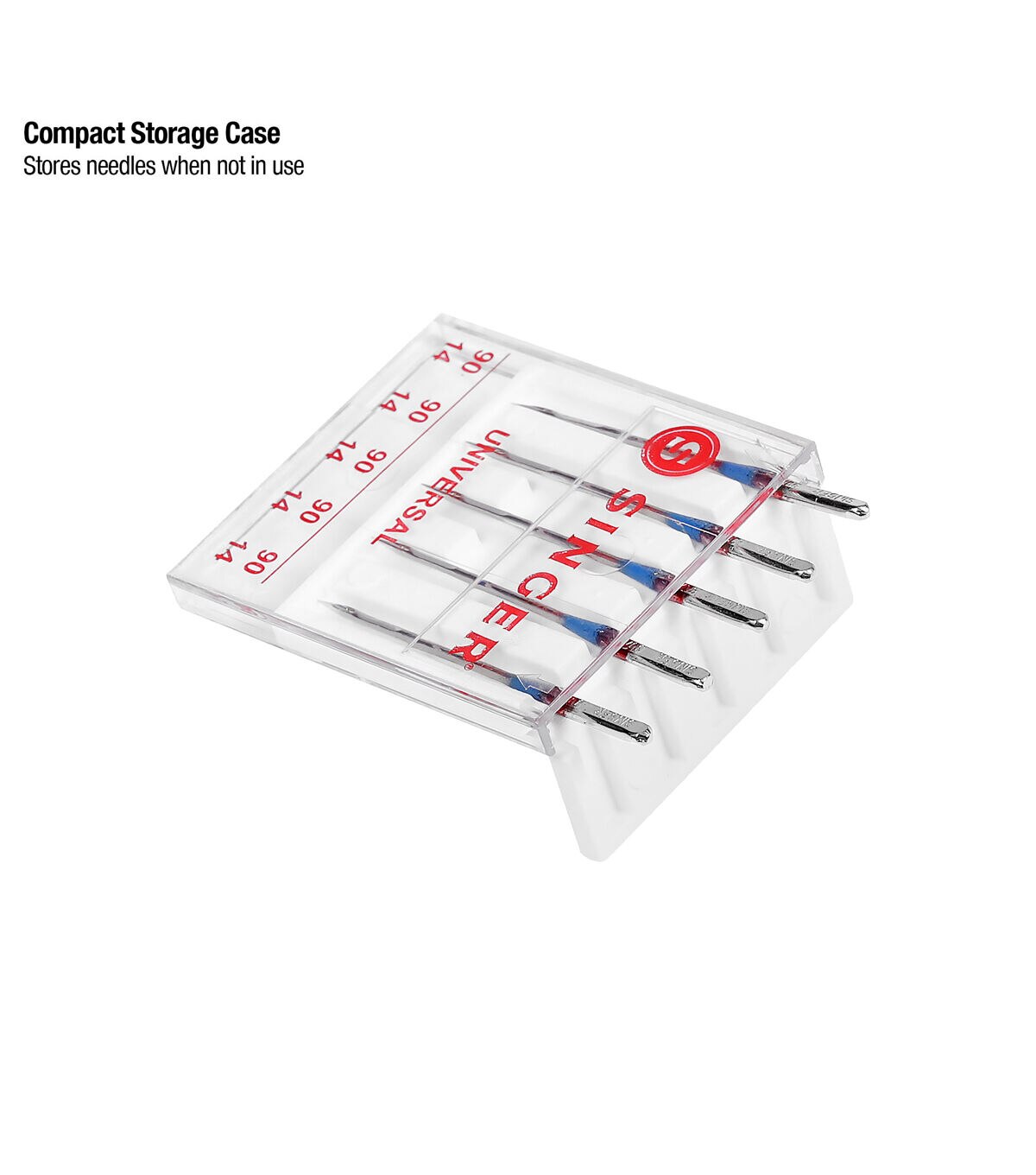 SINGER 90/14 Universal Regular Point Sewing Machine Needles 5pk