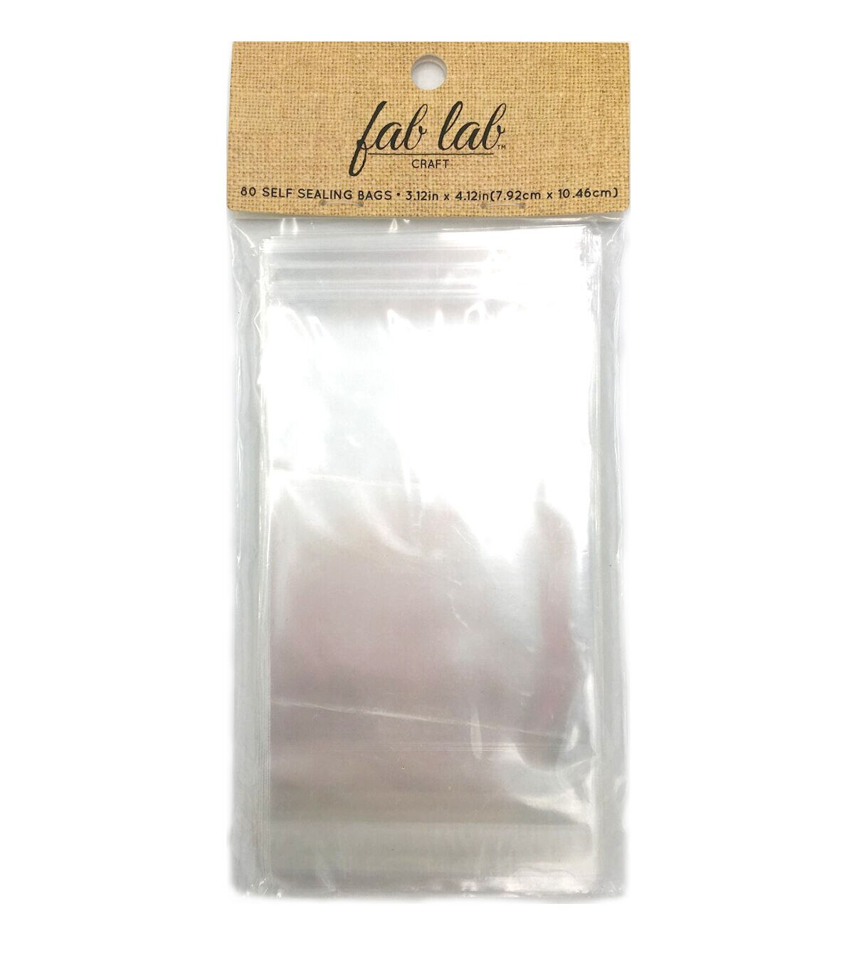 Fab Lab 3 x 4 Self Sealing Transparent Bags 80pc